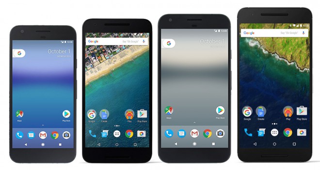 Google Pixel, Nexus 5X, Google Pixel XL and Nexus 6P