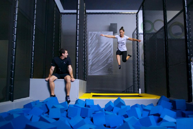Lublaňský trampolínový park je ve Slovinsku jedinečný.