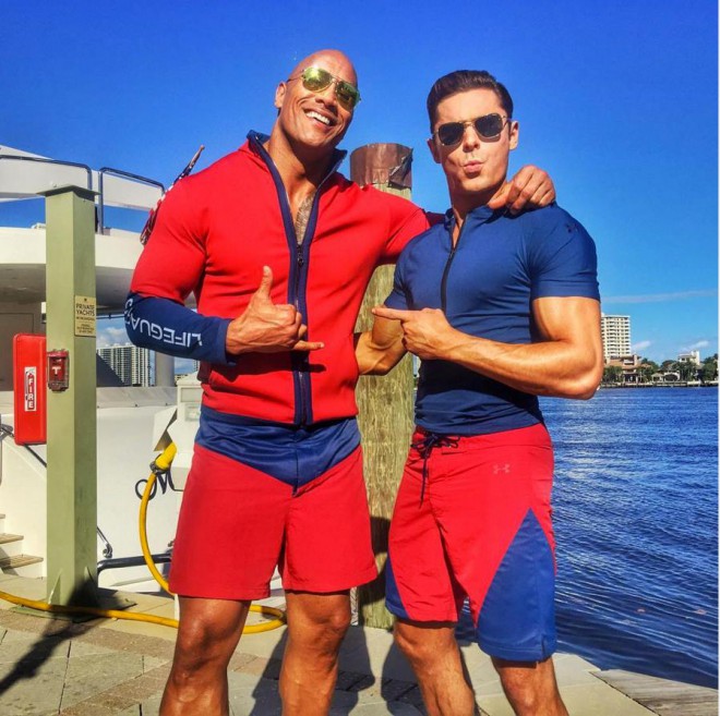 Dwayne Johnson has had a truly incredible year. Zac Efron, with whom he is filming the movie Coast Guard, is also impressed.