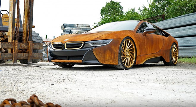 This BMW has not stood the test of time. It is only covered in car foil.