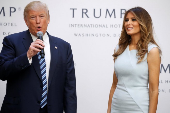 Donald und Melania Trump während des Wahlkampfs.