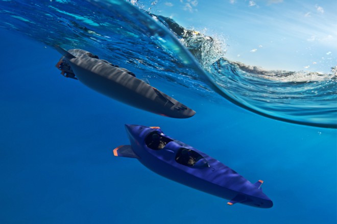 Das U-Boot Ortega Mk. 1C kann über und unter der Wasseroberfläche operieren.