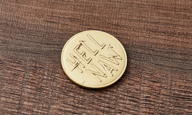 The Decision Coin has a clear message.