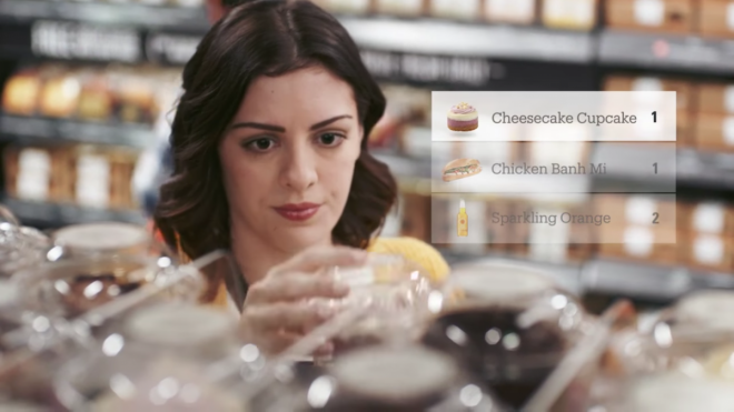 Using advanced technology similar to that in autonomous vehicles, the app will keep a record of what you took off the shelves or put back on them because you changed your mind later.