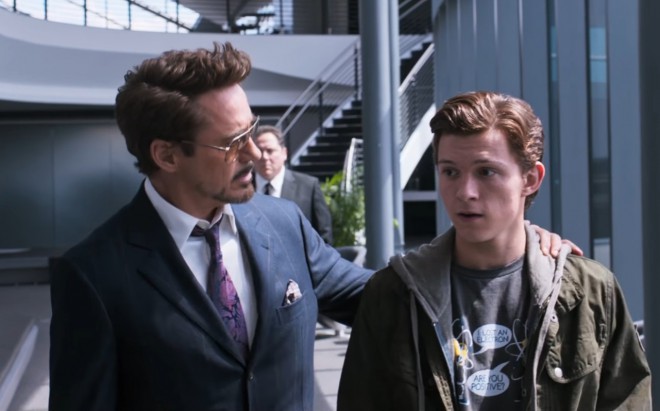 Robert Downey Jr. in  Tom Holland.