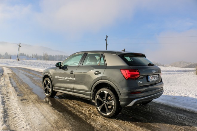 Audi Q2 - een schattige en unieke achterkant. 