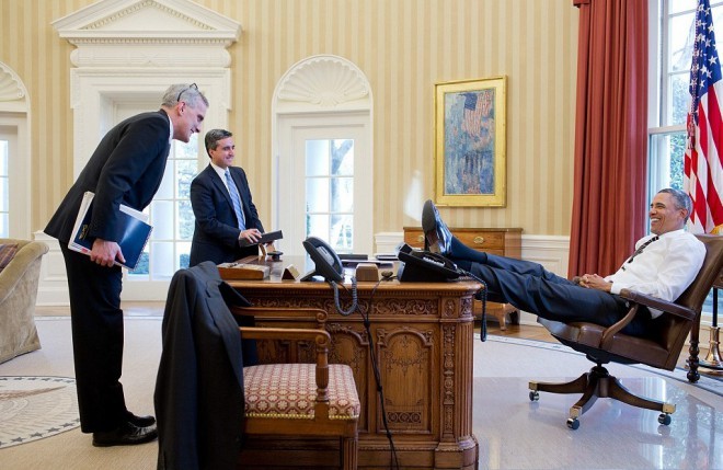 Barack Obama si è sentito a casa nello Studio Ovale.