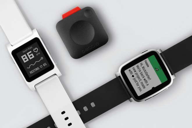 Pebble smartwatches.