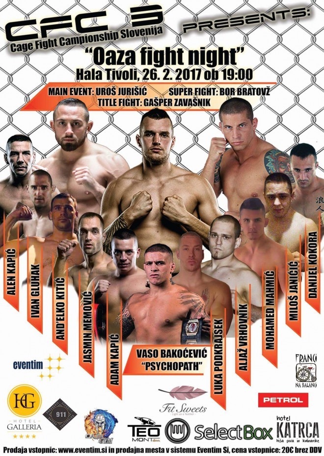Espectáculo de lucha CFC 3 'Oaza Fight Night' en la jaula