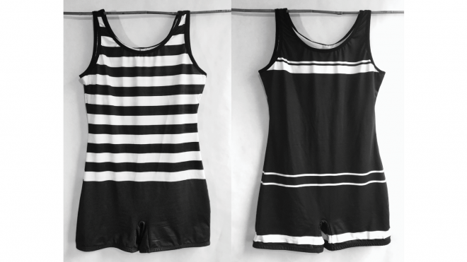 Beefcake plavky - Unisex One Piece Retro plavky