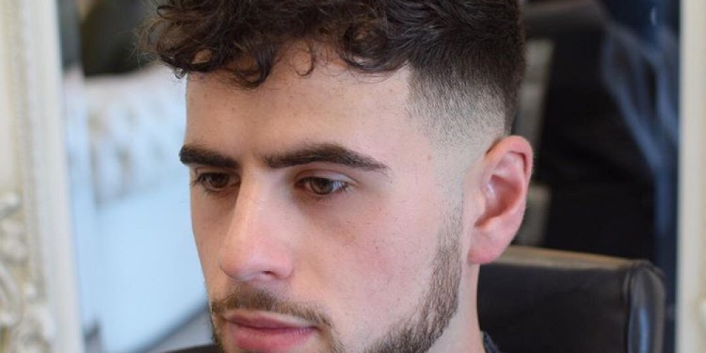 Curly Hair + Mid Bald Fade