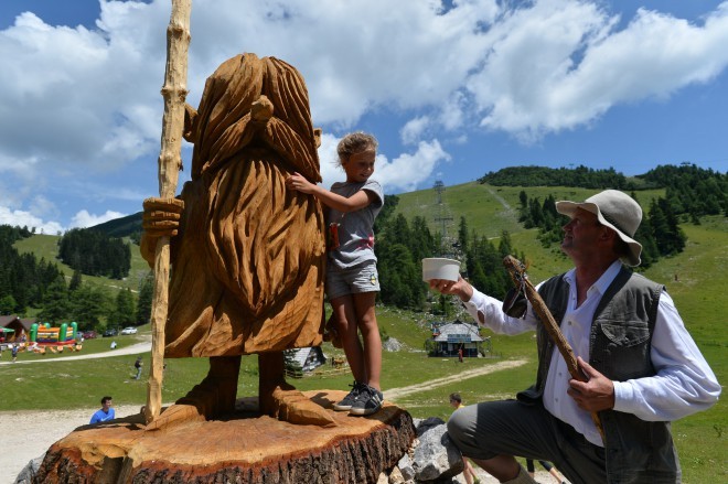 Der Pfad der Hirtenzwerge auf Krvavec