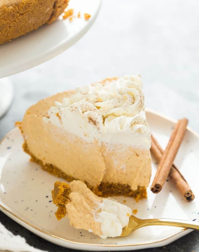 Cheesecake de calabaza divina sin hornear