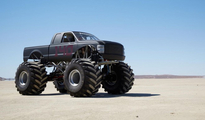 Monster Truck ombygget til økologisk, elektrisk drev.