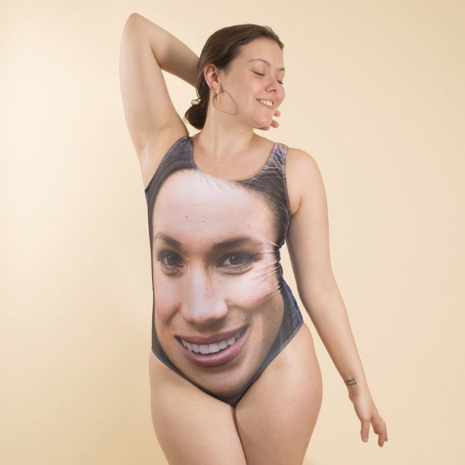 Swimwear with Meghan character.