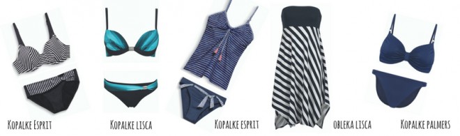 Swimwear suitable for a pear shape.