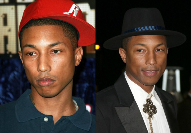 Pharrell Williams 2007 and 2017