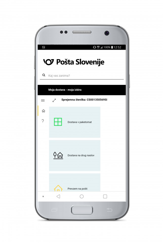 Storitev Moja dostava - moja izbira za dostavo paketa po vaši meri.