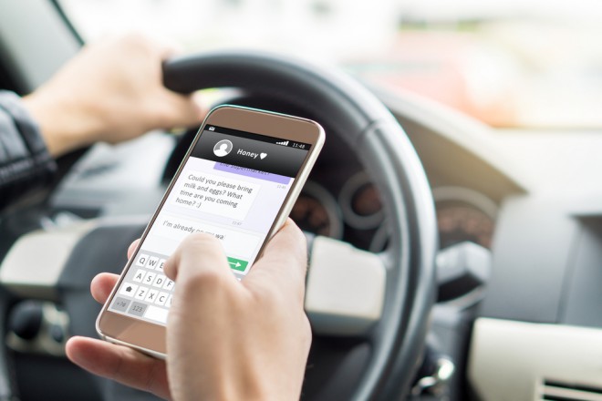 Texting while driving.