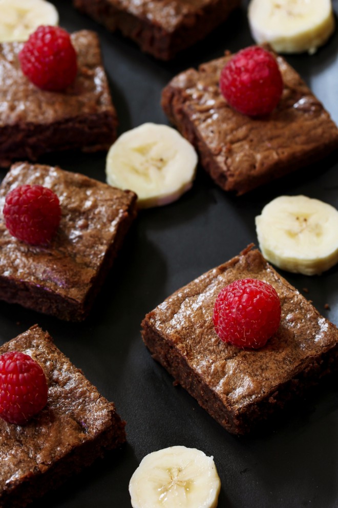 Banan- og peanøttsmørbrownies