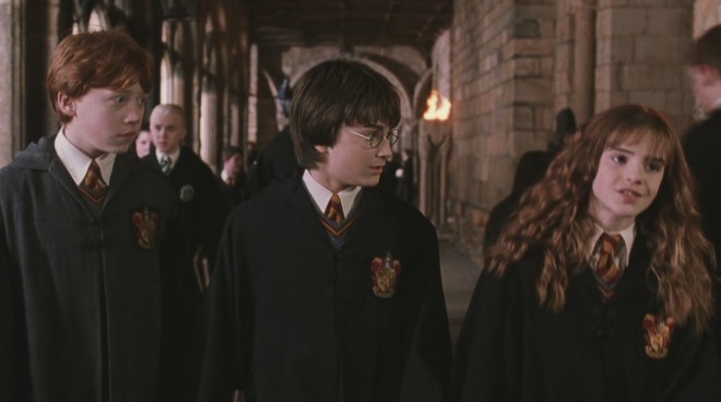 Students wear long coats, perhaps because it is easier to hide the fact that they are defecating?