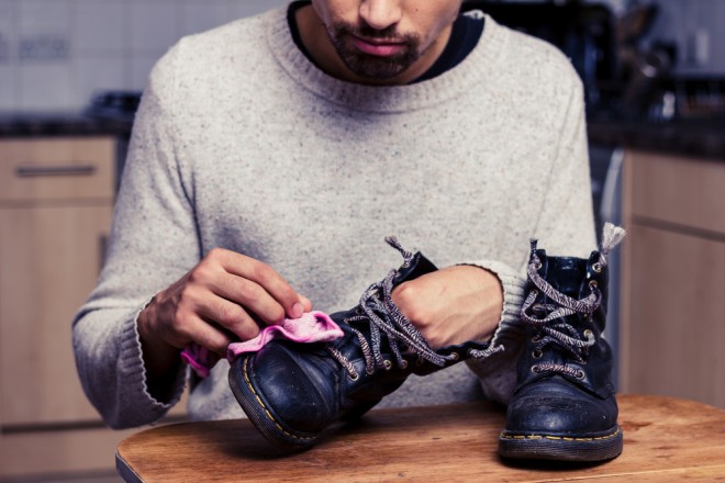 "Moisturizing" shoes is very important.