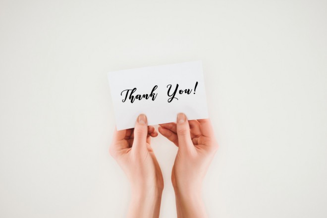 So what are the two magic words you should be using instead of THANK YOU?