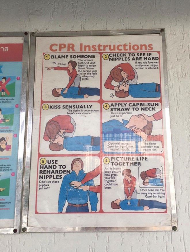CPR-ohjeet Thaimaassa