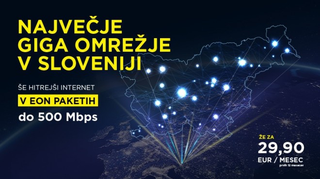 Největší síť GIGA ve Slovinsku.