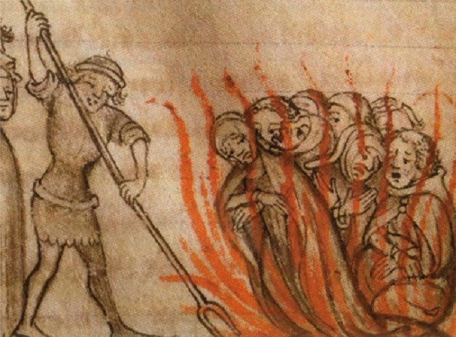 Templarios en la hoguera el viernes 13 de octubre de 1307