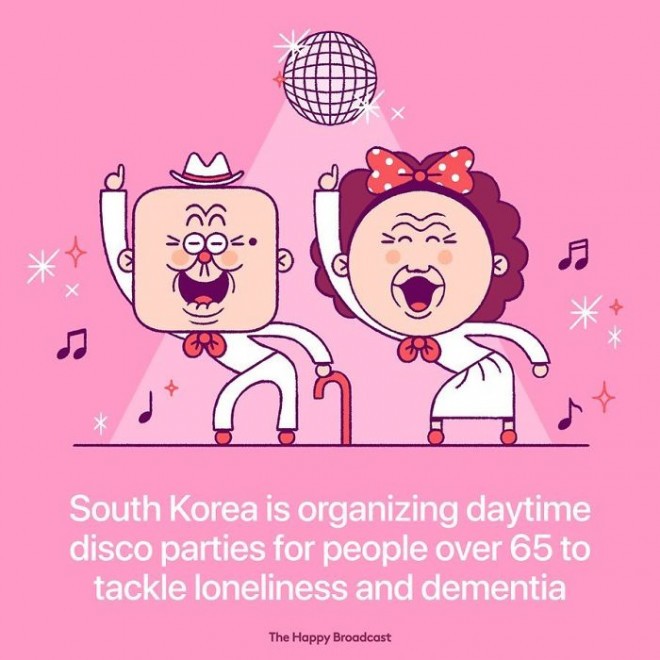 In Südkorea werden tagsüber Disco-Partys organisiert, um älteren Menschen zu helfen, Einsamkeit und Demenz zu überwinden.