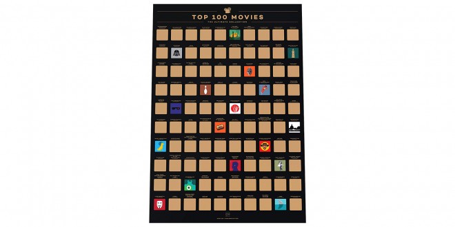 Poster da grattare "I 100 migliori film".