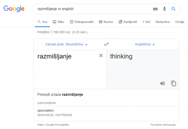 Hitro iskanje prevodov