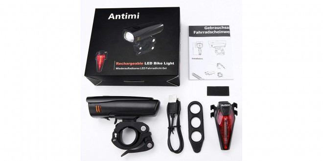 自行车前后灯组 LED 灯 Antimi