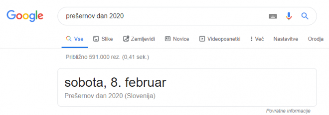Iskanje datuma praznika
