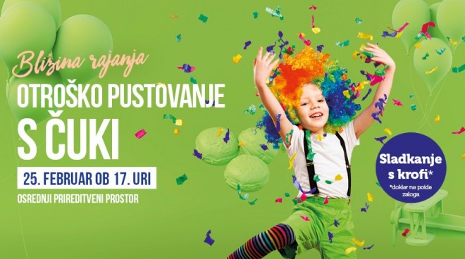Otroško pustovanje s Čuki v Europarku 2020