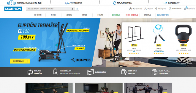 Spletna trgovina Decathlon