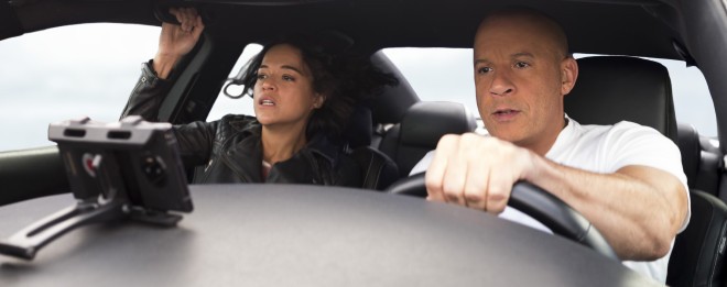 Michelle Rodriguez in Vin Diesel (Hitri in drzni 9, 2020)