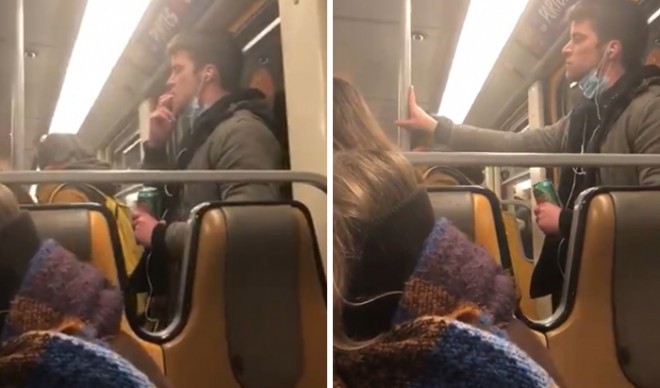 Mannen som smurte spyttet på t-banen...