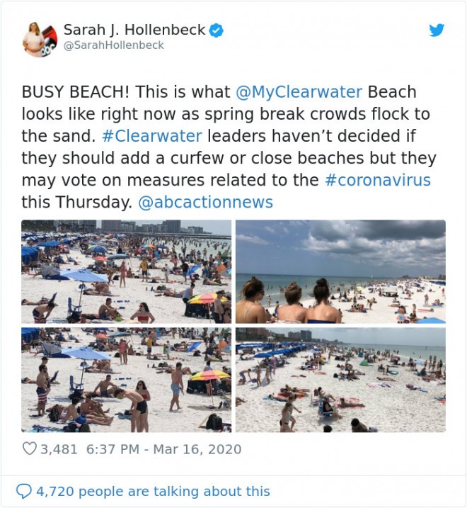I mellomtiden på Clearwater Beach...