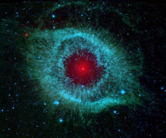 Mlhovina Helix (Foto: NASA/JPL-Caltech/Univ.of Ariz.)