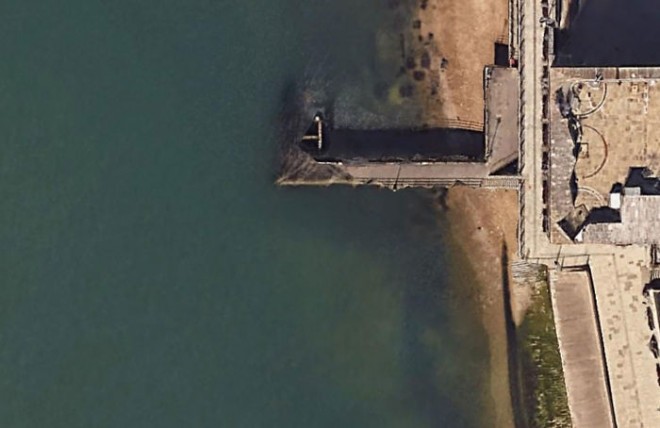 Portsmouth ennen karanteenia 2020 (Kuva: Google Earth)
