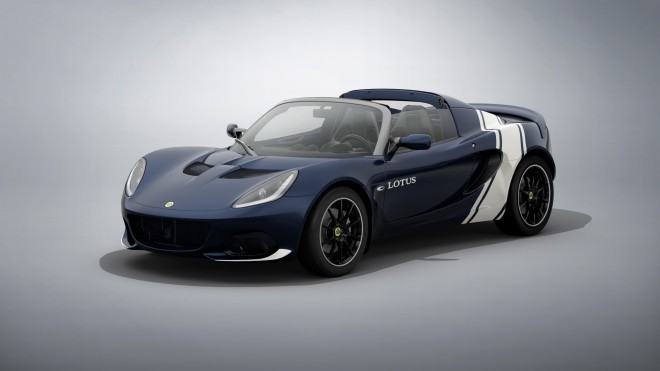 Lotus Elise Classic Heritage 蓝色和白色