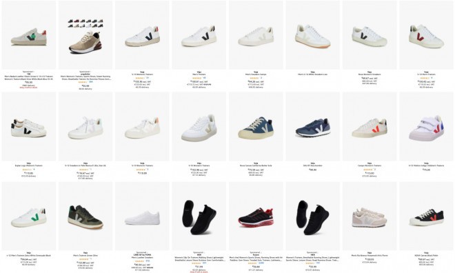 Voit ostaa useimmat Veja Shoes -mallit osoitteessa amazon.de ja saada ne seuraavana päivänä! 