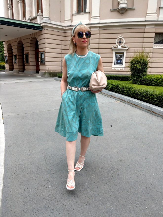 Brigita Potočki in a dress from the Spotless collection