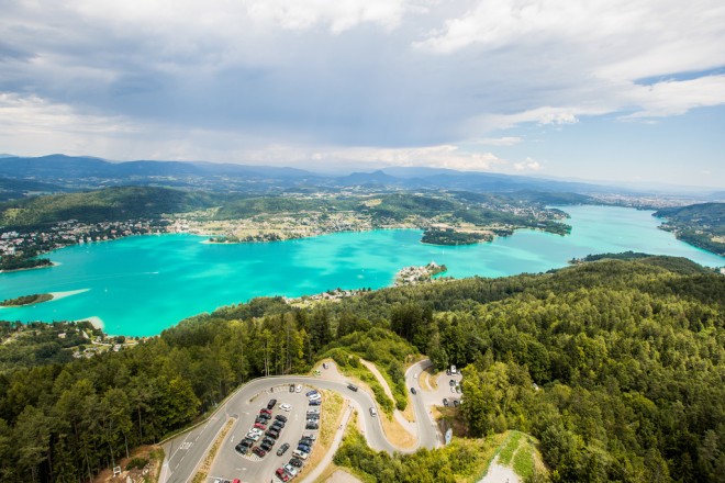 Razgled na Vrsko jezero (Foto: pyramidenkogel.info / ©pixelpoint, Nicolas Zangerle
