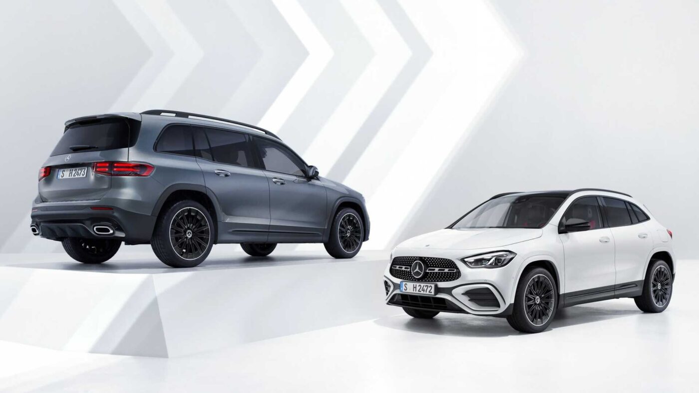 Mercedes-Benz razkriva prenovljena GLA in GLB