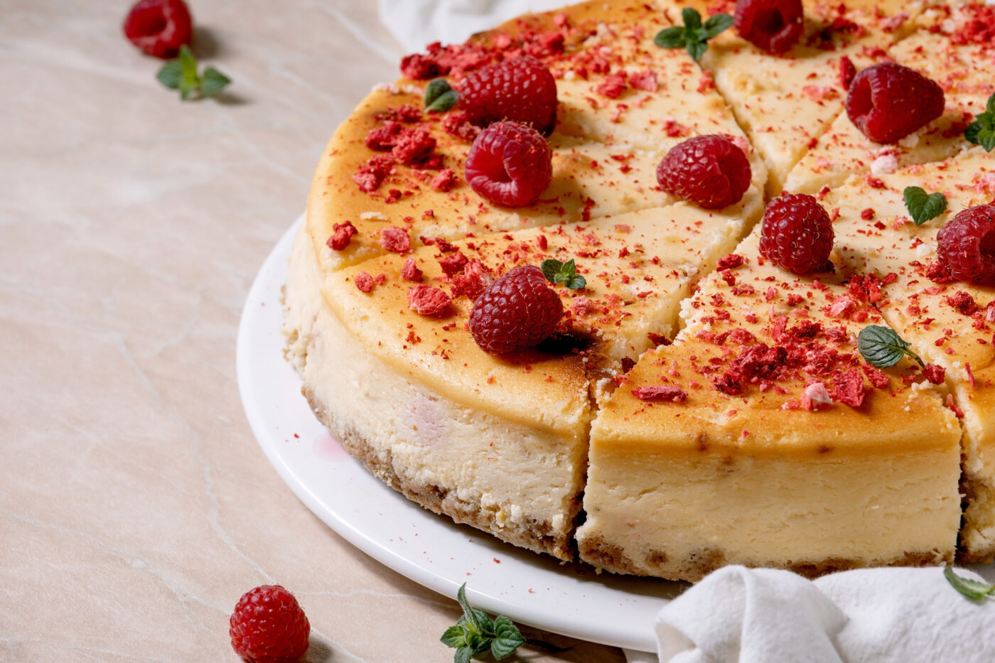Malinin cheesecake